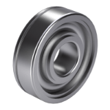 DIN 625-1 N - Radial deep groove ball bearings, single row (simplified model)