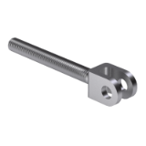 DIN 82008-2 C - Double lug head fittings with threaded shank – Part 2: For turnbuckles, stainless steel, with right-hand thread, form C