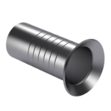 DIN 65433 B - Sleeves, wall thickness 0.25 mm, for fasteners with reduced countersunk head, form B