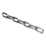 DIN 762-1 - Round steel link chains - Chain strands from round steel link chains, nominal pitch: 5xd, for the operation in bucket elevators - part 1: Made from case hardened quality steel, Grade 2