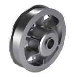 DIN 15078 B - Cranes; flanged crane rail wheels; with roller bearings without gear wheel, form B wide wheel