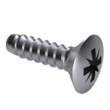 GB/T 847-1985 F-Z - Cross recessed raised countersunk head tapping screws, type F-Z