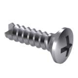 GB/T 13806.2-1992 C - Fasteners for fine mechanics - Cross recessed tapping screws - Scrape point, Type C - Cross recessed half of the countersunk head self-tapping screws