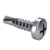 GB/T 15856.1-2002 H - Cross recessed pan head drilling screws with tapping screw thread, type H
