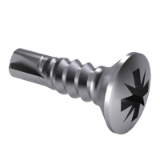 GB/T 15856.3-2002 Z - Cross recessed raised countersunk head drilling screws with tapping screw thread, type Z