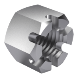 JIS B 1170 Type 1 - Hexagon slotted and castle nuts, Coares screw thread