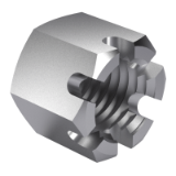 JIS B 1170 Type 1 - Hexagon slotted and castle nuts, Fine screw thread