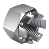 JIS B 1170 Type 2 - Hexagon slotted and castle nuts, Fine screw thread