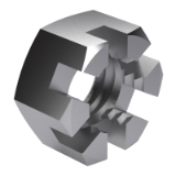 PN-M-82167:1986 N - Hexagon slotted nuts with small width across flats