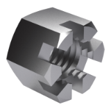 PN-M-82167:1986 Z - Hexagon slotted nuts with small width across flats