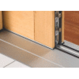 OMS - Special ancillary profiles, aluminum profile for covering the lower groove of plastic-coated doors