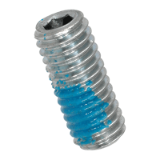 BN 5210 - Gewindestifte mit Innensechskant und Kegelkuppe, TufLok®-Fleck beschichtet (ISO 4026; DIN 913), Kl. 45 H, verzinkt-blau