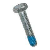 BN 5244 - Sechskantschrauben ohne Schaft, Tuflok®-Fleck beschichtet (DIN 933; ISO 4017), Kl. 8.8, verzinkt-blau