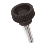 BN 3014 Fluted grip knobs with threaded stud