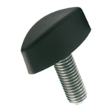 BN 20062 Wing knobs with threaded stud, stainless steel