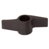 BN 2980 - Wing knob nuts with steel boss and tapped through-hole (FASTEKS® FAL), reinforced polyamide, black