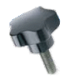 BN 14140 Lobe knobs with threaded stud, stainless steel
