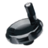 BN 14152 Lobe knobs with revolving handle, black-oxide steel hub and pre-drilled blind hole