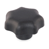 BN 2932 - Star Knobs with steel boss and tapped blind hole (FASTEKS® FAL), reinforced polyamide, black