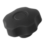 BN 2938 Soft Touch Lobe Knobs with metal boss and tapped blind hole