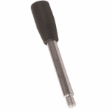 BN 2982 - Cylindrical Gear handles with external thread (FASTEKS® FAL), reinforced polyamide, black