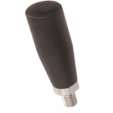 BN 2985 - Revolving cylindrical handles with threaded stud (FASTEKS® FAL), reinforced polyamide, black