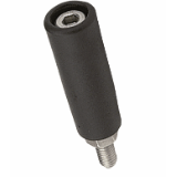 BN 3022 - Cylindrical handles with screw turnable, with check nut (FASTEKS® FAL), reinforced polyamide, black