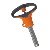 BN 20211 - Ball lock pins self locking with elastic grip (HALDER EH 22370.), stainless steel 1.4305