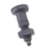 BN 21227 - Indexing plungers with hex collar without locking pin steel hardened black-oxyde (Elesa® PMT.100-A/AK), black
