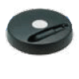 BN 14080 - Scheiben-Handräder mit Umlegegriff, Buchse Stahl brüniert (Elesa® VDS+IR), schwarz matt