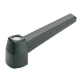 BN 14178 Lever handles with brass boss, threaded blind hole