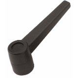 BN 3048 - Clamping levers with brass boss and tapped blind hole (FASTEKS® FAL), reinforced polyamide, black
