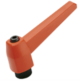 BN 14186 - Adjustable handles with black-oxide steel boss (Elesa® MR.A), orange RAL 2004