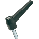 BN 14179 Lever handles with threaded stud, steel zinc plated