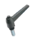 BN 14194 Adjustable handles with retaining pin and threaded stud, steel zinc plated