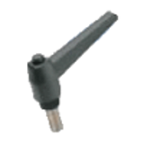 BN 14196 Adjustable handles with retaining pin and threaded stud, stainless steel