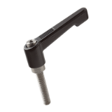 BN 2969 Adjustable handles with threaded stud, slim design