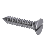 ISO 1482 C - Slotted countersunk flat head tapping screws, form C
