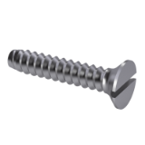 ISO 1482 F - Slotted countersunk flat head tapping screws, form F