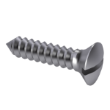 ISO 1483 C - Slotted raised countersunk oval head tapping screws, form C
