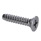ISO 7050 F-H - Cross recessed countersunk flat head tapping screws, form F-H