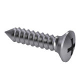 ISO 7051 C-H - Cross recessed raised countersunk oval head tapping screws, form C-H