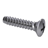 ISO 7051 F-H - Cross recessed raised countersunk oval head tapping screws, form F-H
