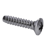 ISO 7051 F-Z - Cross recessed raised countersunk oval head tapping screws, form F-Z