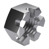 CSN 02 1412 - Hexagon low slotted and castle nuts (without cylindric castle)