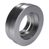 DIN 728 - Single direction self-aligning thrust bearings with asymmetric rollers (simplified model)