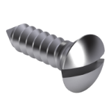 DIN 7973 B - Raised countersunk oval head tapping screws with slot, form B