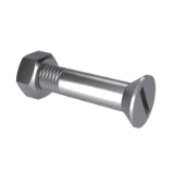 DIN 7969 Mu - Slotted countersunk head bolts with hexagon nut for steel structures