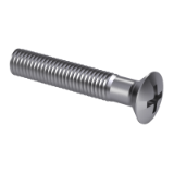 DIN 966 C-H - Cross recessed countersunk H (oval) head screws, thread with head