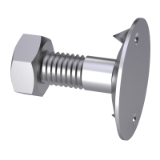 DIN 15237 Mu - Continuous mechanical handling equipment, seating screws with hexagon nuts DIN 555
